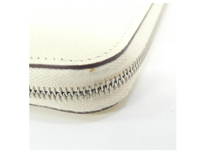 Cartera de seda Hermès LA PATISSERIE FRANCAISE Blanco Beige - vista 6
