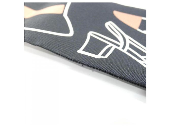 Cerchietto in seta nero Chanel AA9179 - vista 3