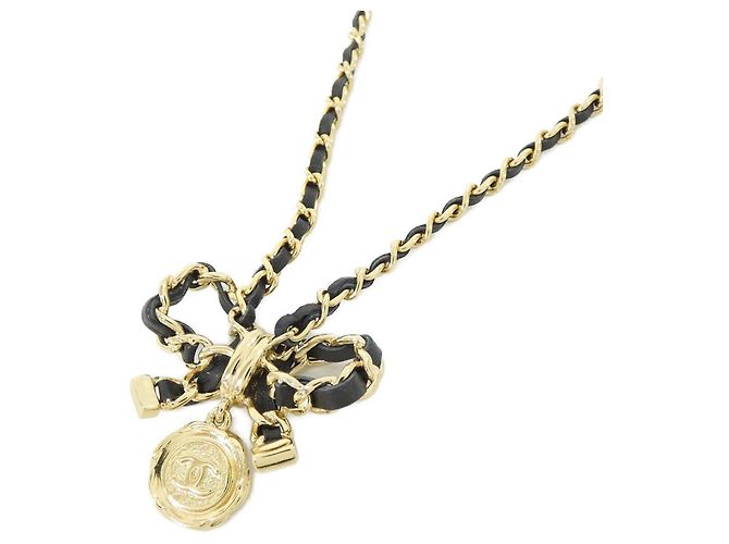 Collar Chanel AB8741 Negro Dorado - vista 3