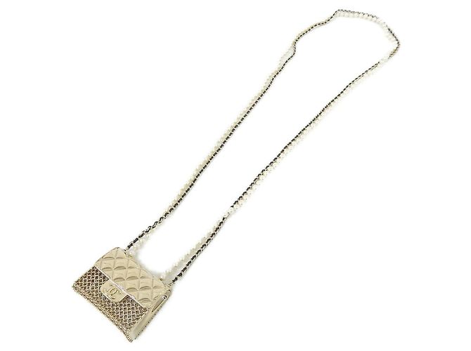 Collana Chanel AB6135 Nero Bianco D'oro - vista 2