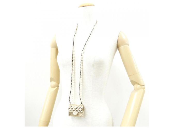 Collana Chanel AB6135 Nero Bianco D'oro - vista 5