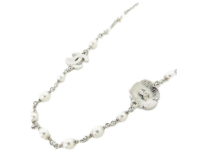Collar Chanel ABG887 Negro Plata Blanco - vista 3
