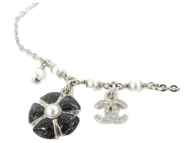Pulsera de Charms Chanel ABG891 Negro Plata Blanco - vista 2
