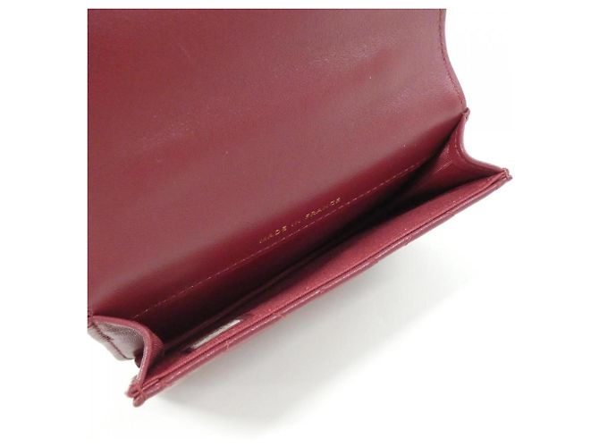 Sac à main Chanel AP2200 en cuir Bordeaux - vue 8