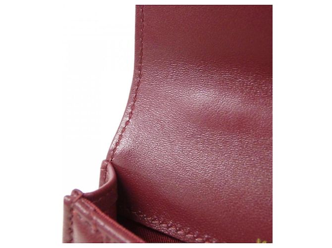 Sac à main Chanel AP2200 en cuir Bordeaux - vue 9