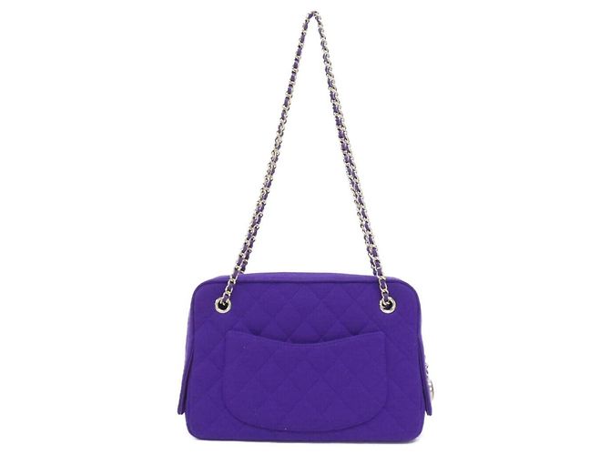 Borsa a tracolla Chanel AS1873 in tela viola Porpora - vista 2