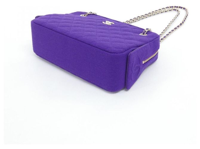 Borsa a tracolla Chanel AS1873 in tela viola Porpora - vista 3