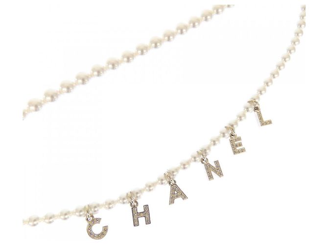 Cinturón Chanel White Standard Blanco - vista 3