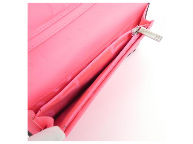 Chanel Cambon Line 26717 Long Wallet Schwarz Pink - vista 8