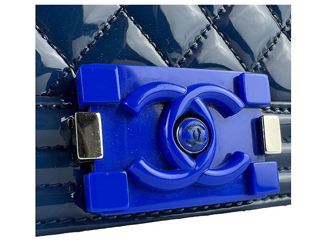 Chanel Boy Schultertasche Marineblau - Ansicht 11