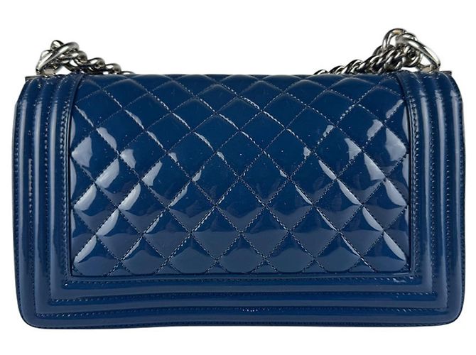 Chanel Boy Schultertasche Marineblau - Ansicht 3