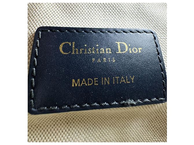 Borsa Saddle in tela navy e pelle Christian Dior Blu navy - vista 12