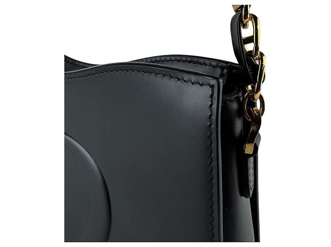 Borsa a tracolla in pelle nera Christian Dior Nero - vista 6