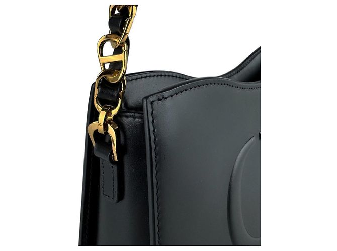Borsa a tracolla in pelle nera Christian Dior Nero - vista 7