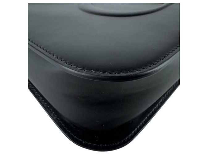 Borsa a tracolla in pelle nera Christian Dior Nero - vista 9