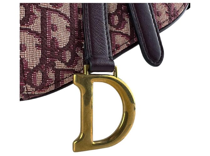 Marsupio Christian Dior in tela bordeaux Bordò - vista 11