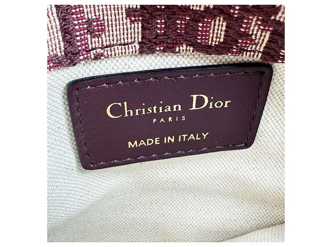 Marsupio Christian Dior in tela bordeaux Bordò - vista 12