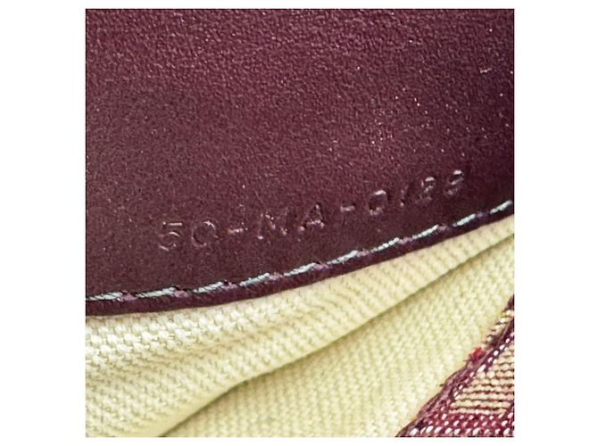 Marsupio Christian Dior in tela bordeaux Bordò - vista 13