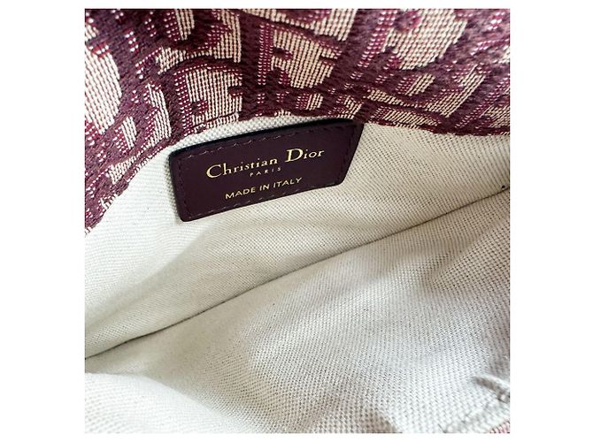 Marsupio Christian Dior in tela bordeaux Bordò - vista 5