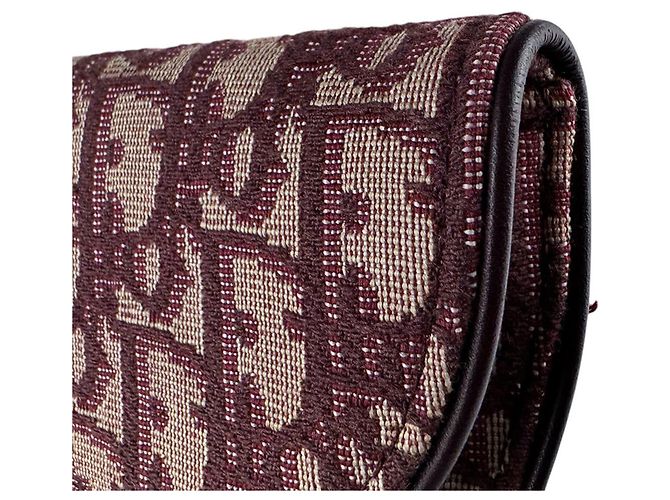Marsupio Christian Dior in tela bordeaux Bordò - vista 6