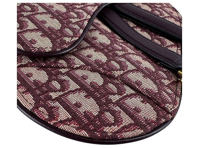 Marsupio Christian Dior in tela bordeaux Bordò - vista 9