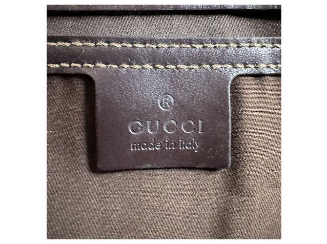 Borsa Tote Marrone Gucci GG Supreme Canvas - vista 11