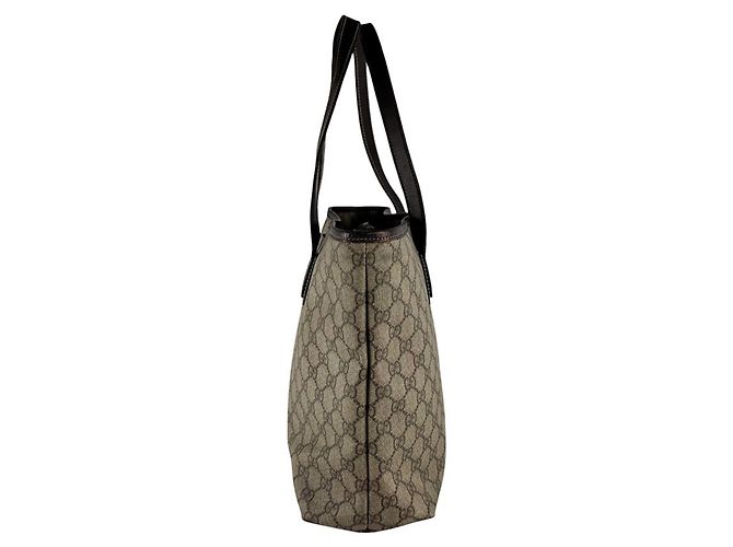 Borsa Tote Marrone Gucci GG Supreme Canvas - vista 2