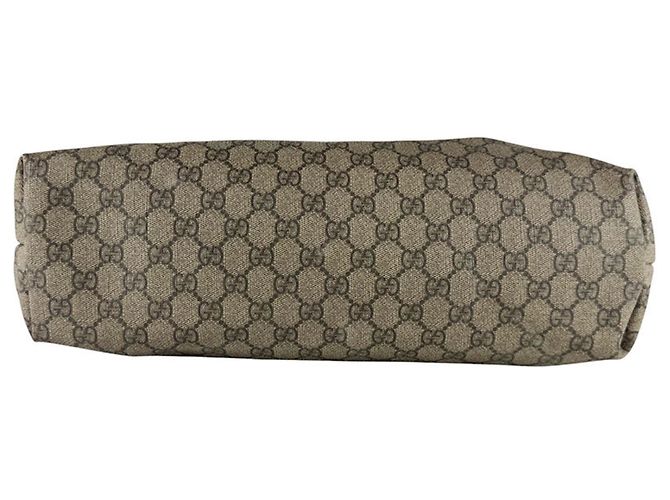 Borsa Tote Marrone Gucci GG Supreme Canvas - vista 4