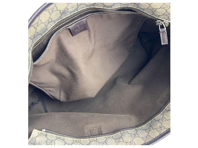 Borsa Tote Marrone Gucci GG Supreme Canvas - vista 5