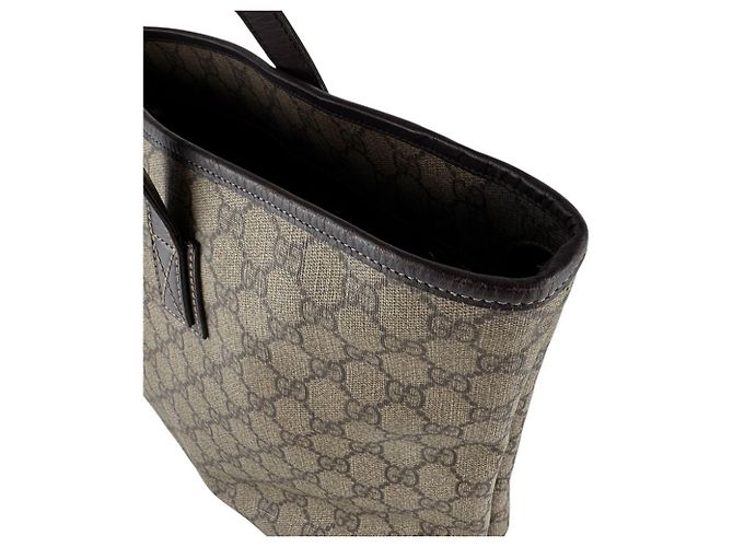 Borsa Tote Marrone Gucci GG Supreme Canvas - vista 6