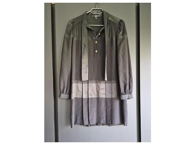 Vestido Corto de Seda Negro Gucci - vista 2