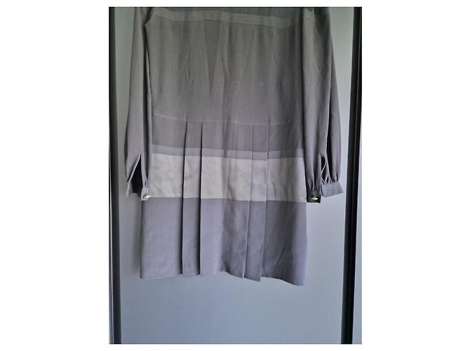 Vestido Corto de Seda Negro Gucci - vista 7