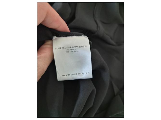 Vestido Corto de Seda Negro Gucci - vista 9