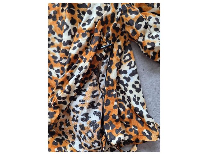 Maje Top corto estampado de leopardo Castaño Negro Blanco - vista 6