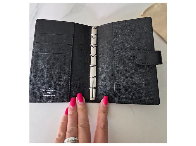 Louis Vuitton Agenda PM Epi Pelle Nera Nero - vista 8