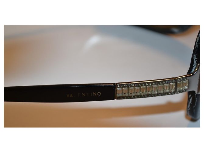 Occhiali da sole Valentino con strass Nero - vista 6