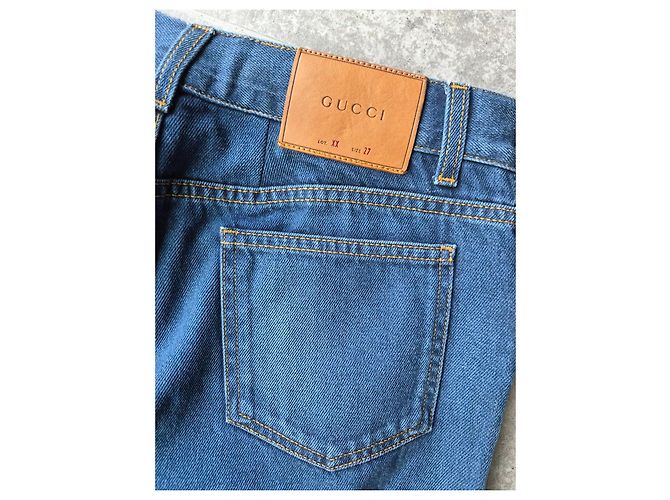 Vaqueros flare Gucci en denim azul - vista 11