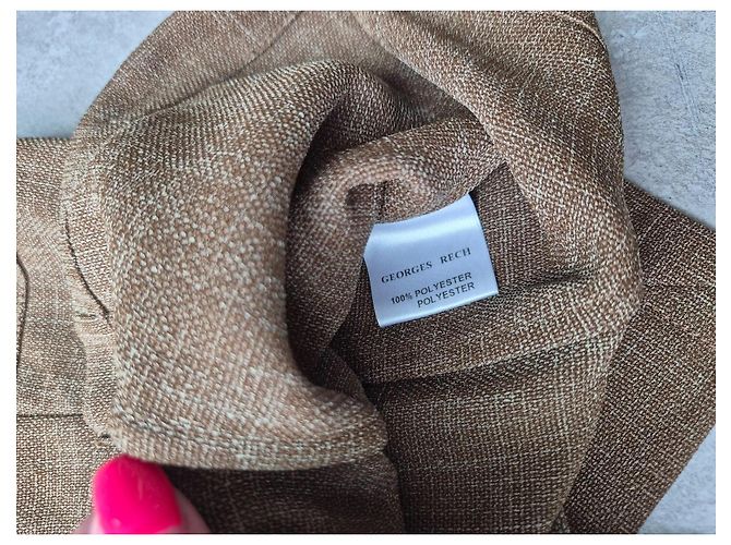 Blusa Georges Rech marrone a maniche corte con cintura - vista 4