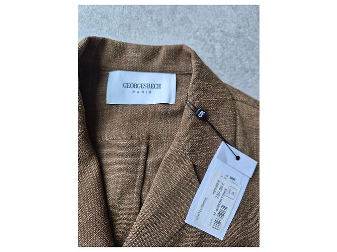 Blusa Georges Rech marrone a maniche corte con cintura - vista 6