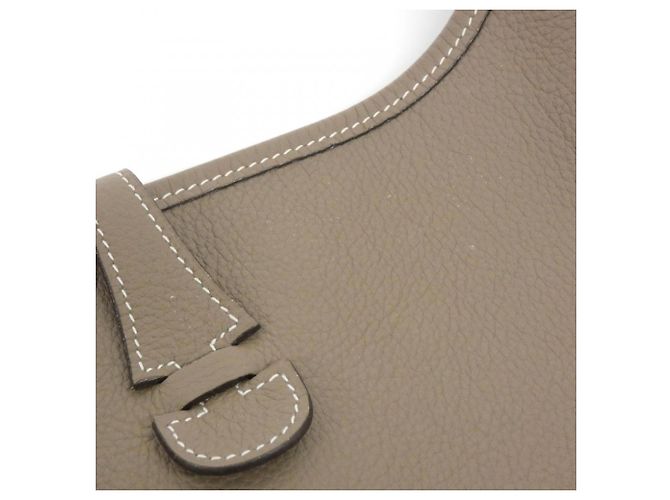 Hermès Borsa a tracolla Hermes Evelyne 2 PM Taupe - vista 4