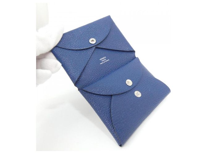 Hermès Monedero Hermes Calvi Duo Azul Azul marino - vista 3