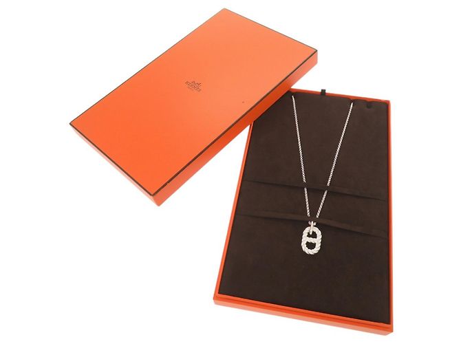 Hermès Collana Hermes Chaine d'Ancre Area 2 GM Argento - vista 2