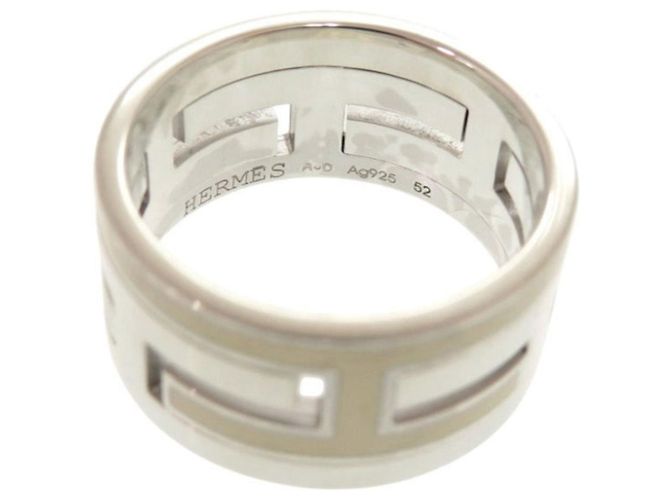 Ring Hermès Anillo Move H #52 en plata de ley 925 Crudo - vista 4