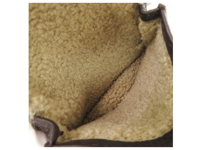 Hermès Marsupio Hermes Neige in taurillon Clemence e mouton Marrone - vista 6