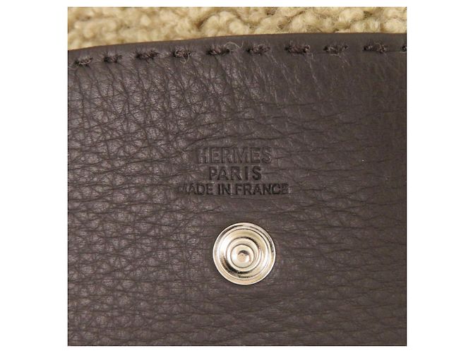 Hermès Marsupio Hermes Neige in taurillon Clemence e mouton Marrone - vista 9