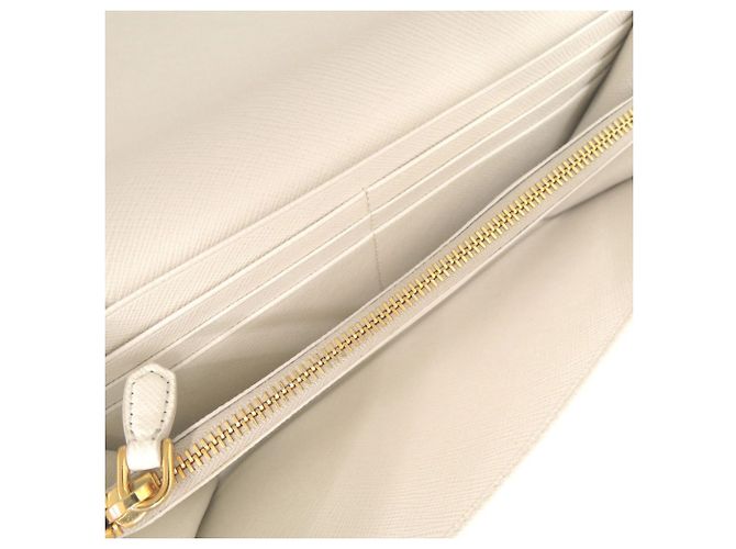 Cartera larga de cuero Saffiano Prada Blanco - vista 6