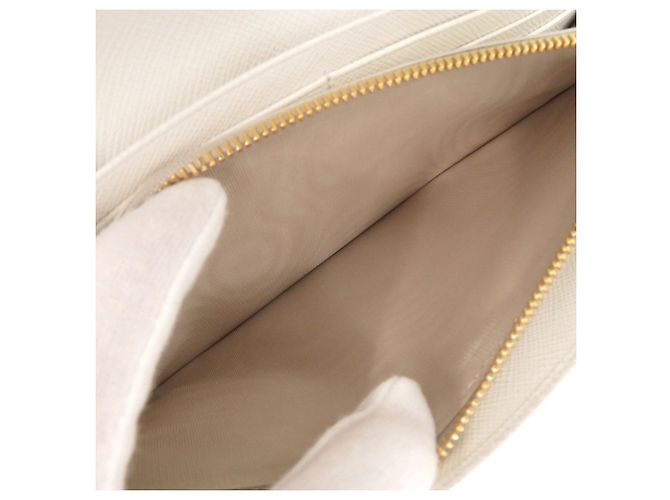 Cartera larga de cuero Saffiano Prada Blanco - vista 7