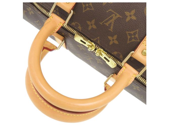 Borsa Louis Vuitton Keepall Bandoulière 55 Monogram Marrone Monogramma - vista 6
