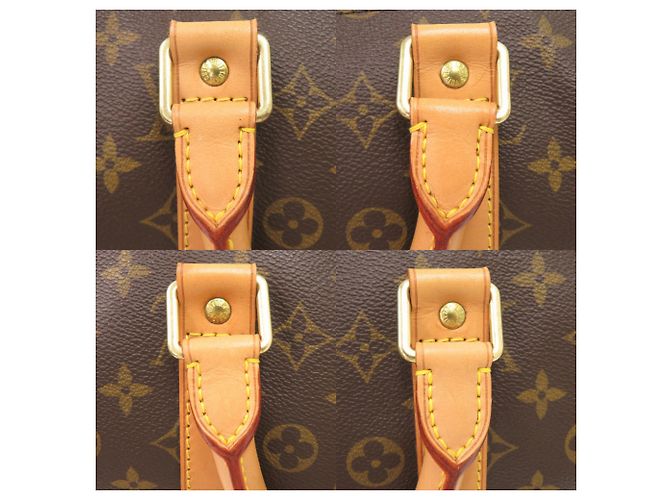 Borsa Louis Vuitton Keepall Bandoulière 55 Monogram Marrone Monogramma - vista 7