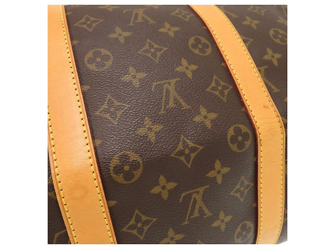 Borsa Louis Vuitton Keepall Bandoulière 55 Monogram Marrone Monogramma - vista 9